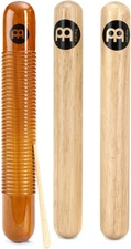 Meinl Percussion Wood Guiro - Amber + Meinl Percussion CL1HW Value Bundle