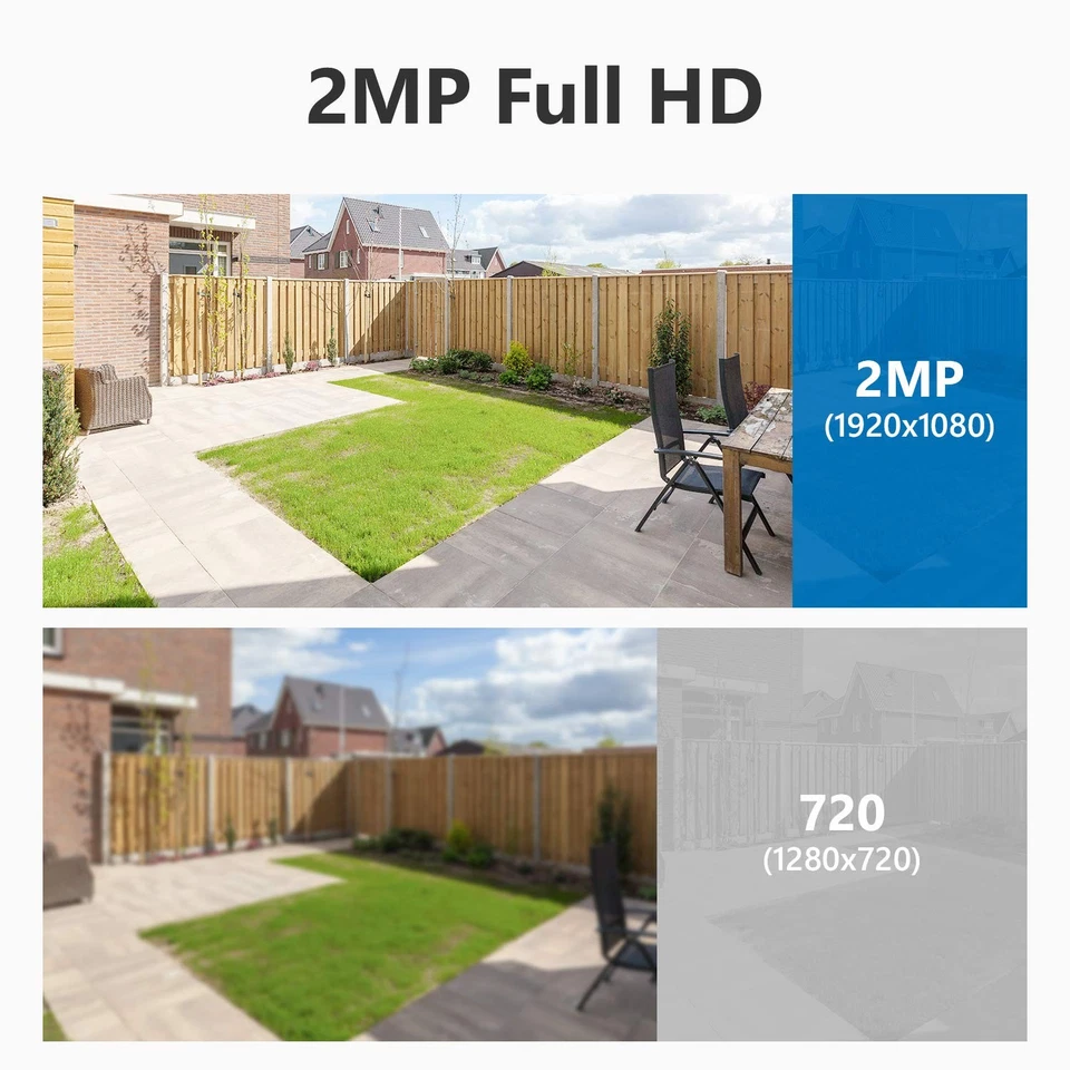 1080p Wired Home Security Camera with EXIR Night Vision, IP66 Waterproof for ... - Image 2 of 4