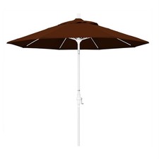 Pemberly Row Skye 9' White Patio Umbrella in Pacifica Brick