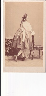 CDV Foto Tänzerin Fräulein Rust Ballett der Oper Paris Disdéri 1861 Tanz Levert