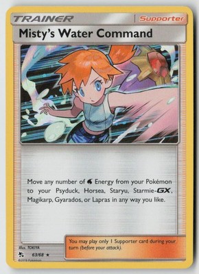 Misty's Water Command 63/68 - Hidden Fates Holo - PTCG