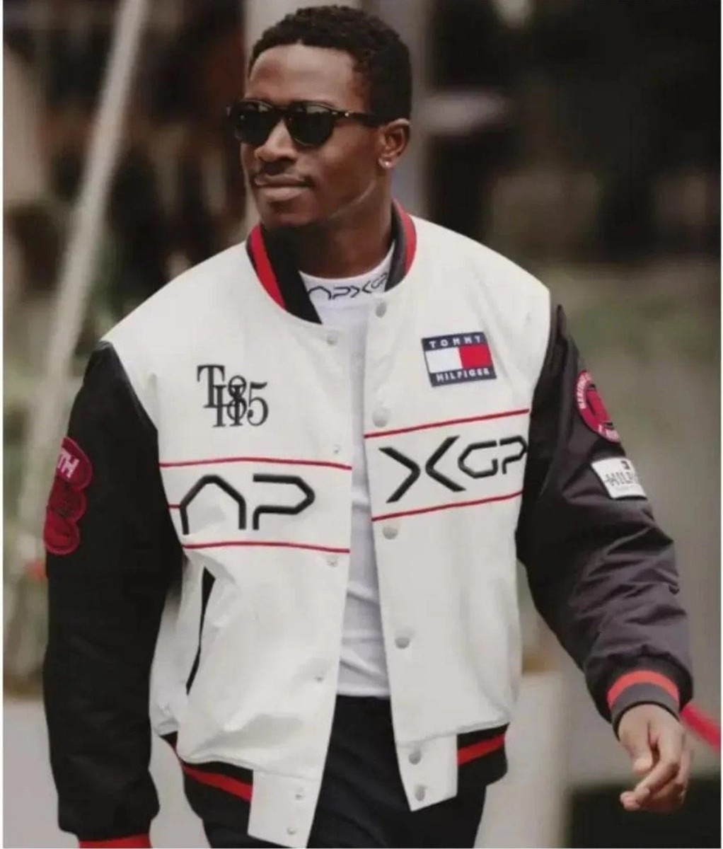 Tommy Hilfiger F1 APXGP Striped Letterman Racing Jacket free