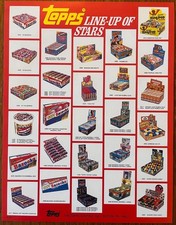 1991 Topps Line-Up of Stars Baseball Bowman Hockey Bazooka Sale Sell Sheet