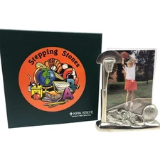 Kirk Stieff Stepping Stones Pewter Basketball Sports Photo Frame 3.5" x 5" Boxed