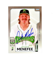 Joseph Menefee 2025 Dayton Dragons signed autograph baseball card b
