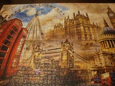 LONDRA VINTAGE - PUZZLE ALTA QUALITA' - 1500 PEZZI - USATO UNA VOLTA - COMPLETO