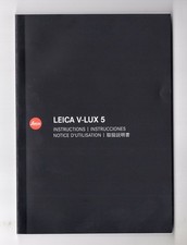 Leica V-LUX 5 2019 Genuine Camera Instruction Manual / Guide 4 Languages 