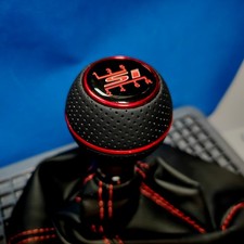 RED SI 6 SPEED JDM LEATHER SHIFT GEAR KNOB for CIVIC MKX MK9 MK11 ACCORD TYPE R