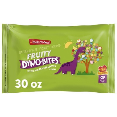 Fruity Dyno Bites W/ Marshmallows Gluten Free Cereal Crunchy 30 oz Resealable