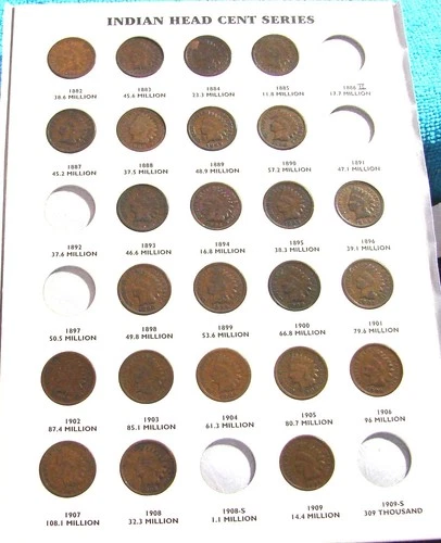 Indian Head Penny Lot of  Twenty Four (24) Indian Penny's---Circulated Coins