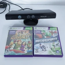 Microsoft Xbox 360 Black Kinect Sensor with Adventures! and Motionsports