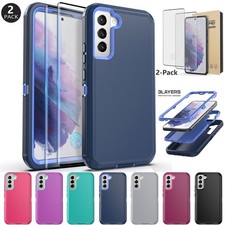 For Samsung Galaxy S21 Heavy Duty Shockproof Case Hard Cover / Screen Protector
