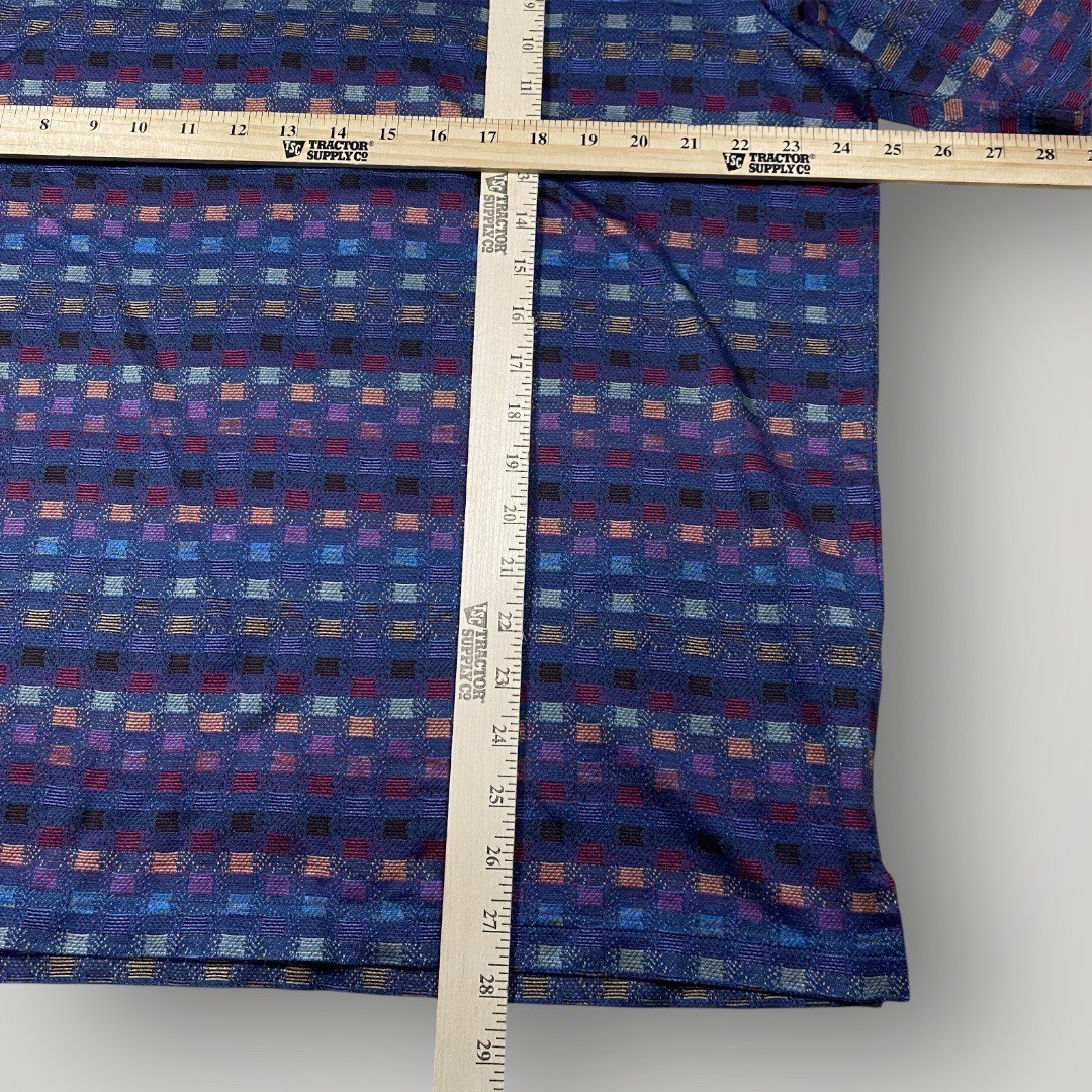 Bugatchi Uomo Blue Patterned Egyptian Cotton Polo… - image 3