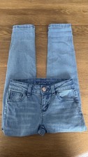 Justice Girls Medium Wash Size 8 Slim Distressed Jeans Great Condition