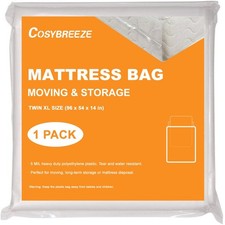5 Mil Thick Plastic Mattress Bags for Moving Mattress Storage Bag Twin Size 1...