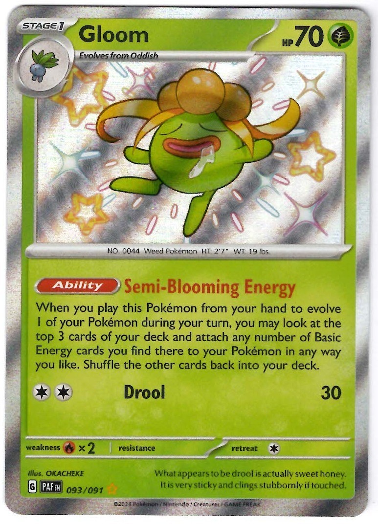 Gloom 093/091 SV: Paldean Fates Holo, NM