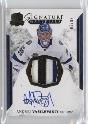2017-18 Upper Deck The Cup Signature Materials 5/99 Andrei Vasilevskiy Auto hq5