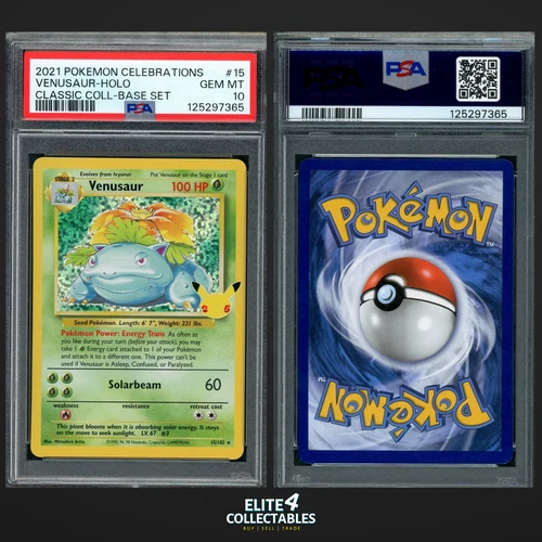 Venusaur 15/102 Holo - PSA 10 (Celebrations)
