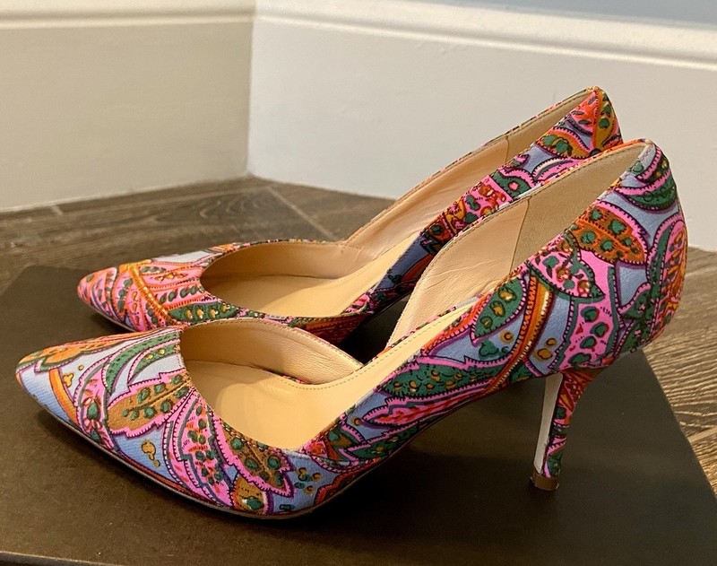 J.Crew Colette D'Orsay Pumps in Paisley Pink 5.5 36 $278
