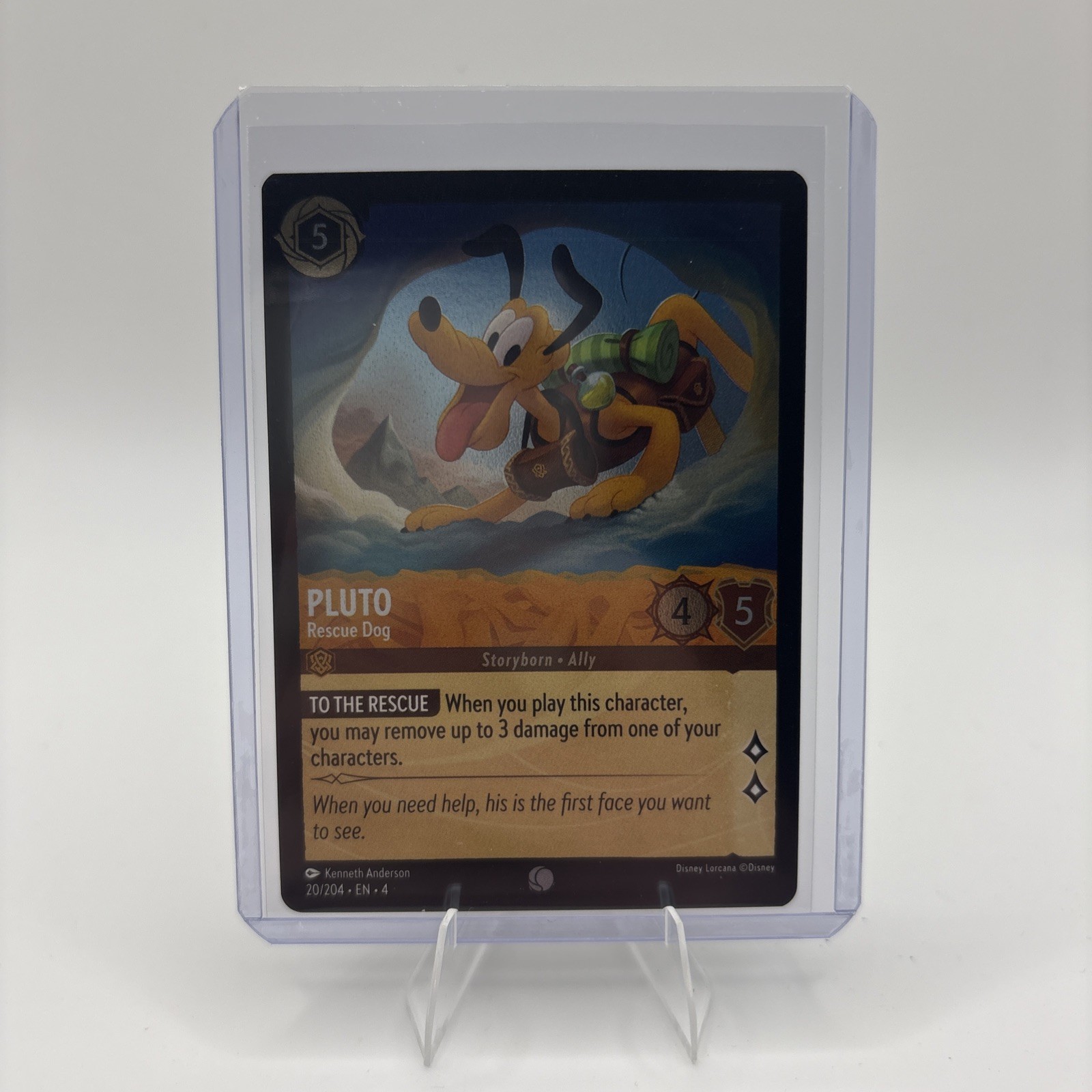 Pluto Rescue Dog Disney Lorcana Ursula's Return EN4 Cold Foil 20/204