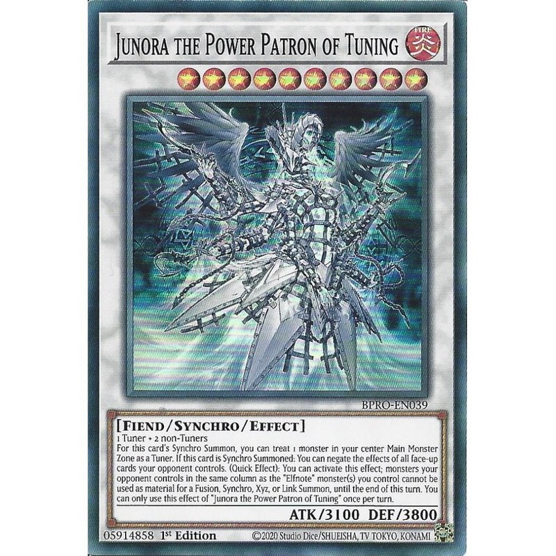 BPRO-EN039 Junora the Power Patron of Tuning : Super Rare : 1st Edition : YuGiOh
