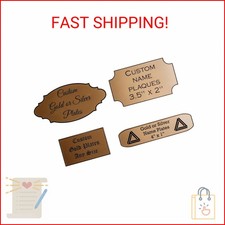 Custom Engraved Flexibrass Plate, Name Plaque, Art Tags, Trophy Label, Personali