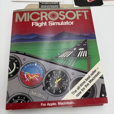 Microsoft Flight Simulator Apple Macintosh 1985 Untested Manual Disk