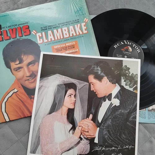 Elvis Presley CLAMBAKE LSP-3893 (USA 1967 ORIGINAL) W/PHOTO "EMBOSSED PROMO"
