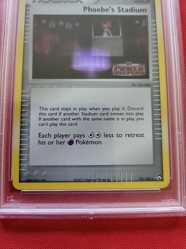 Pokemon: Phoebe's Stadium #79/108 Rev Holo Power Keepers STAMPED - PSA 8 - E14 - Picture 13 of 24