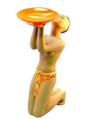 CIA Art Deco Keramik Figur ''OFFERTA'' Lenci ESHREPH MANNA Torino Italien um 1935