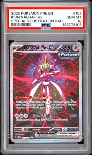 Iron Valiant EX *PSA 10* Special Illustration Rare *Prismatic Evolutions* #157
