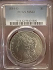1884 O Morgan Silver Dollar  PCGS MS62