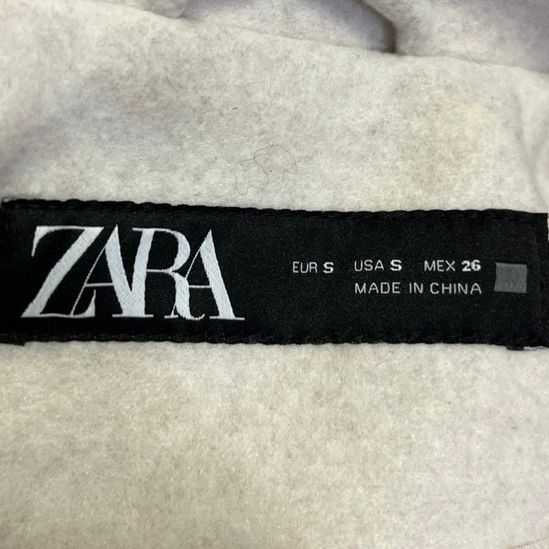 Zara Women's Ivory White Snap Button Down Collar Duster Pea Coat Jacket Size S thumbnail 3