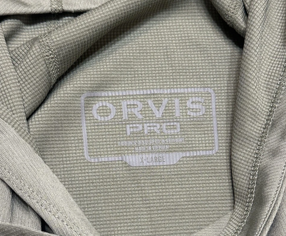 Sudadera con Capucha Orvis PRO Marrón Sol/Verde Rendimiento de Pesca AVRA UPF Talla XL Foto 4 de 4