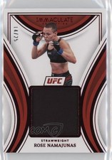 Memorabilia notable Panini Immaculate UFC 2023 roja 14/25 rosa Namajunas i5f