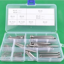 90pcs 11 Kinds 304 Stainles Steel Split-Cotter Pins Assortment Kit M1.5 - M6 K