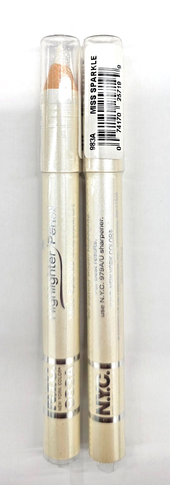 2 PACK NYC Highlighter Eye Pencil-983A Miss Sparkle