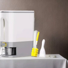 Rice Dispenser 22Lbs-25Lbs Rice Container with Measuring Cup Easy Push Button