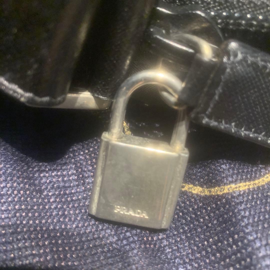 PRADA Boston bag large capacity triangular logo p… - image 8