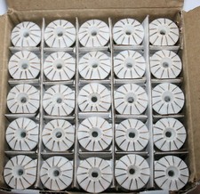 1 x Porzellanknopf weiß Goldfarbe 17 mm Durchmesser