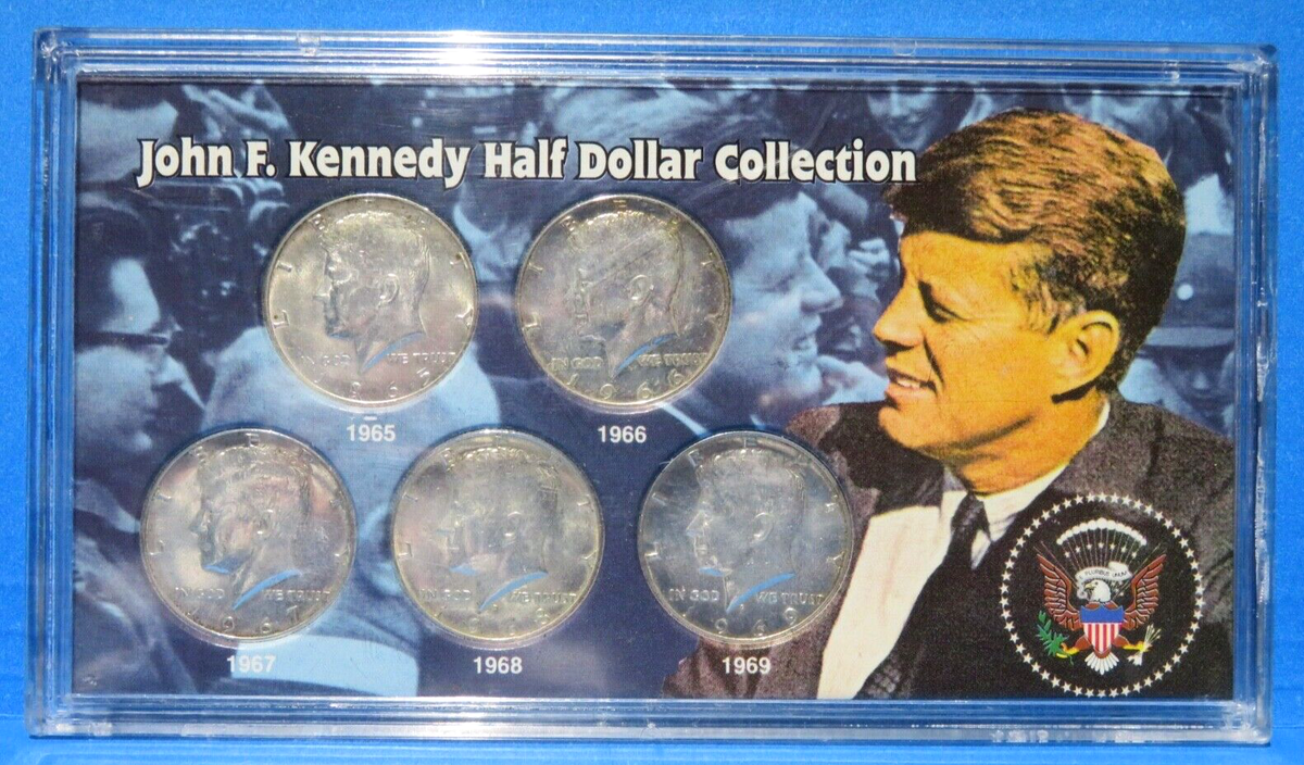 John F. Kennedy Half Dollar Collection (1965-1969) Sealed 5-Coin