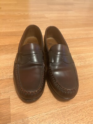 ALLEN EDMONDS Walden Size 10.5 Burgundy Leather Penny Loafer  display picture 1
