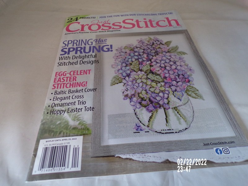 Just CrossStitch magazine April 2022 issue NEW