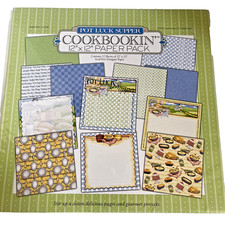 Scrapbooking Page Kits 12 Sheets COOKBOOKIN Cooking Recipes " POT LUCK SUPPER"