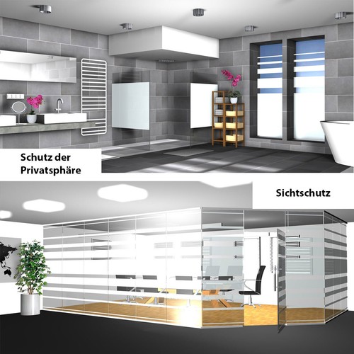 Fensterfolie 90x200 cm Milchglas Blickdicht Sonnenschutz Selbstklebend Statisch - Bild 6 von 8