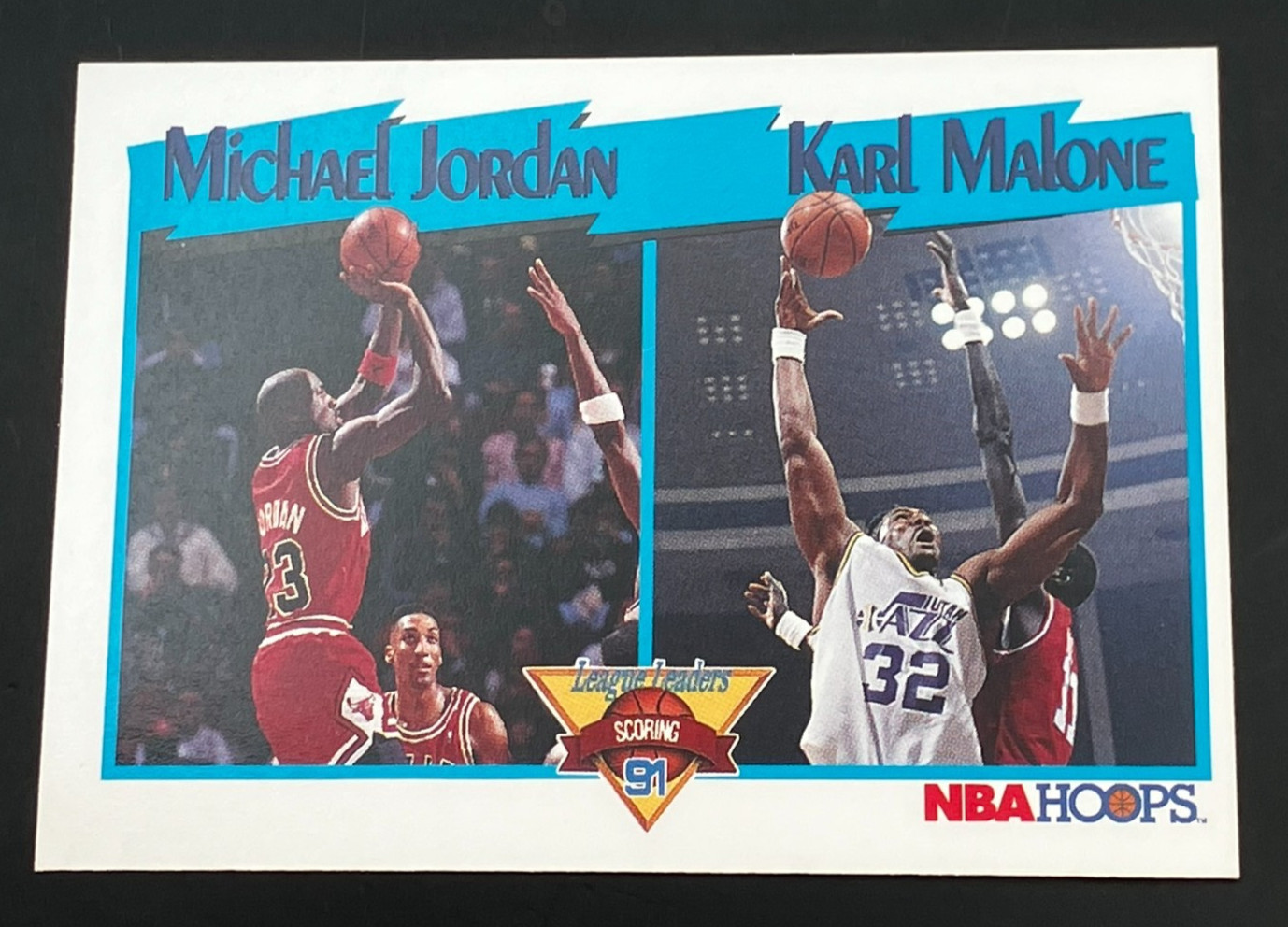 1991-92 Hoops Michael Jordan #306 Karl Malone League Leaders