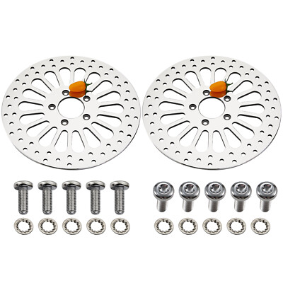 2Pcs 11.8'' Front Brake Rotors For Harley Touring Electra Glide Road King 2008 UP