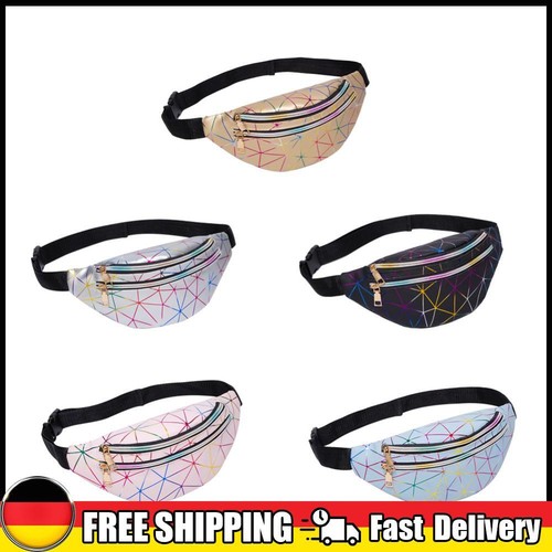 Frauen Taille Messenger Bag Leder Geometrische Reise Brust Gürtel Geldbörse