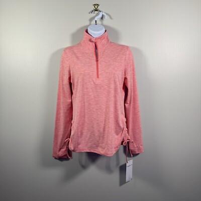 NWT  Layer 8 Women s Qwick Dry Performance Top Quarter Zip Pink Shirt Small 