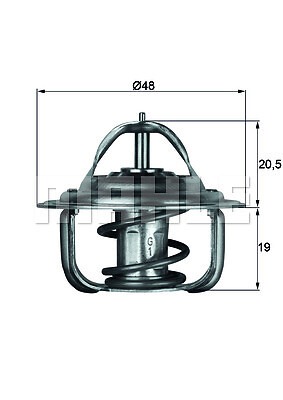 MAHLE TX 1 87D Thermostat, coolant for AUDI,CHEVROLET,DAEWOO,FORD OTOSAN,OPEL,SA